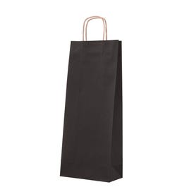 Flestas 2 flessen met gedraaide handvatten zwart 18x8x39cm - per 50 Flestas 2 flessen met gedraaide handvatten zwart 18x8x39cm - per 50
