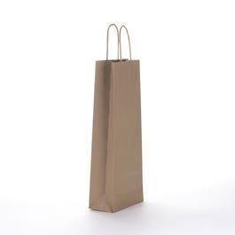 Flestas 1 fles met gedraaide handvatten bruin 14x8,5x39cm - per 200 Flestas 1 fles met gedraaide handvatten bruin 14x8,5x39cm - per 200