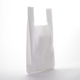 Hemddraagtas wit LDPE 50µ 32+18x60cm - per 500 Hemddraagtas wit LDPE 50µ 32+18x60cm - per 500
