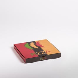 Pizzadoos bruin kraft 29x29x3,5cm - per 100 Pizzadoos bruin kraft 29x29x3,5cm - per 100