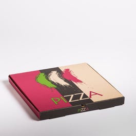 Pizzadoos bruin kraft 40x40x3,5cm kraft - per 100 Pizzadoos bruin kraft 40x40x3,5cm kraft - per 100