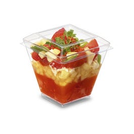 Dessertcup kristal met deksel 2cl - per 50 Dessertcup kristal met deksel 2cl - per 50