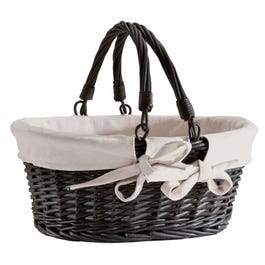 Geschenkmand ovaal zwart 35x29x29cm Geschenkmand ovaal zwart 35x29x29cm