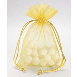 Organza zakje goud 9x12cm - per 10 Organza zakje goud 9x12cm - per 10
