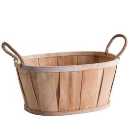 Mand ovaal hout naturel 25x19x12cm Mand ovaal hout naturel 25x19x12cm
