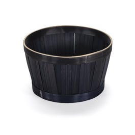Mand rond bamboe natureel zwart D21,5xH12cm Mand rond bamboe natureel zwart D21,5xH12cm