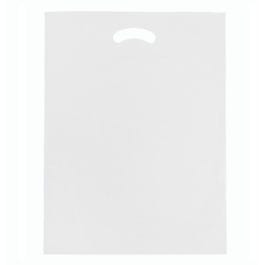 Plastic tas uitgesneden handvatten wit 30x40+4cm - per 100 Plastic tas uitgesneden handvatten wit 30x40+4cm - per 100